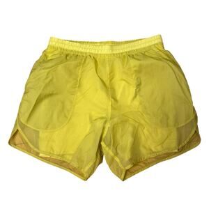 Outdoor Voices OV Lemon Yellow Lined 5" Running Shorts Size Small